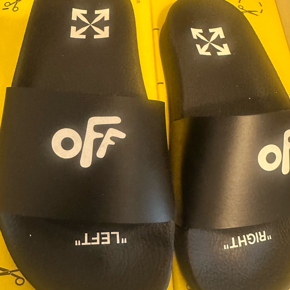 Off-White Kids Black and White Sandals